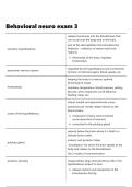 Behavioural neuro exam 3