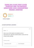 DANB RHS EXAM PREP GUIDE &lowbar;PURPOSE AND TECHNIQUES QUESTIONS 2026 &vert;GUARANTEED PASSED &vert;VERIFIED