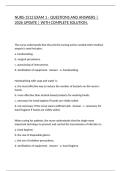 NURS-1512 EXAM 1 - QUESTIONS AND ANSWERS &vert; 2026 UPDATE &vert; WITH COMPLETE SOLUTION&period;