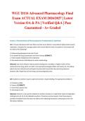 WGU D116 Advanced Pharmacology Final Exam ACTUAL EXAM 2026&sol;2027 &vert; Latest Version OA & PA &vert; Verified Q&A &vert; Pass Guaranteed - A&plus; Graded
