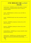UVIC BIOLOGY 186  EXAM QUESTIONS AND ANSWERS 2026 - 2027