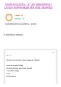 DANB RHS EXAM - STUDY QUESTIONS &vert;LATEST GUARATEED SET 2026 &vert;VERIFIED