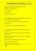 NSG 6440 FINAL EXAM QUESTIONS AND ANSWERS 2026 - 2027