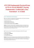 ATI CMS Fundamentals Proctored Exam ACTUAL EXAM 2026&sol;2027 &vert; Nursing Fundamentals &vert; Verified Q&A &vert; Pass Guaranteed - A&plus; Graded