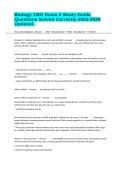 Biology 1001 Exam 2 Study Guide Questions Solved Correctly 2025-2026 Updated&period;
