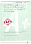 2026 HESI Exit Exam 3 Comprehensive  Simulator with 160 Questions and  Correct Answers with Rationales&sol; RN  HESI Exit Predictor 