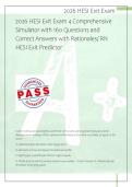 2026 HESI Exit Exam 4 Comprehensive  Simulator with 160 Questions and  Correct Answers with Rationales&sol; RN  HESI Exit Predictor   