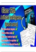 Class 12 AI&colon; Ultimate Handwritten Short Notes &lpar;all theoretical chapters&rpar;