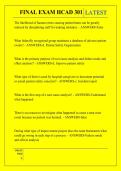 FINAL EXAM HCAD 301 QUESTIONS AND ANSWERS 2026 - 2027