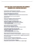 LAST RCO FINAL EXAM QUESTIONS AND CORRECT ANSWERS 100&percnt; VERIFIED 2026-2027&excl;&excl;