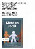 Mens en Recht 12e editie 2023&colon; complete samenvatting en twee oefentoetsen