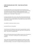 Health Administration Quiz 5 2026 &ndash; Study Guide and Practice Questions