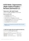 GCSE Maths Trigonometry Mastery Notes