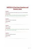 SAR TECH-III Final Exam Questions and Answers Latest