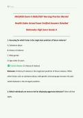 NSG3450 &sol; NSG 3450 Exam 4 2026&sol;2027  &vert; Nursing Practice&colon; Mental Health &vert; Galen College &vert; Actual Exam Verified Answers with Detailed Rationales &vert; High Score Grade A &vert; Psychiatric Nursing & NCLEX-RN&reg; Prep &vert; Downloadable PDF