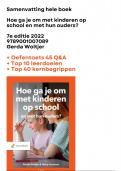 Samenvatting Hoe ga je om met kinderen op school en met hun ouders&quest; 7e editie 2022 Gerda Woltjer  &sol; 9789001007089 &sol;