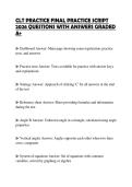 CLT PRACTICE FINAL PRACTICE SCRIPT 2026 QUESTIONS WITH ANSWERS GRADED A&plus;
