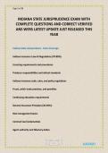 INDIANA STATE JURISPRUDENCE EXAM WITH COMPLETE QUESTIONS AND CORRECT VERIFIED ANS WERS LATEST UPDATE JUST RELEASED THIS YEAR