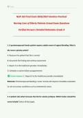 NUR 163 Final Exam 2026&sol;2027 &ndash; Concepts of Practical Nursing&colon; Care of Elderly Patients &vert; Hondros College &vert; Actual Exam Verified Answers with Detailed Rationales &vert; Grade A &vert; Gerontology & LPN&sol;LVN Nursing Prep &vert; Downloadable PDF