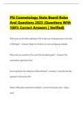 PSI COSMETOLOGY Package Deal Questions with 100&percnt; Correct Answers &vert; Verified &vert; Updated&period;
