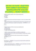 ASU BIO 340 EXAM 3 QUESTIONS  WITH CORRECT SOLUTIONS&vert;&vert;A&plus;  GRADED&vert;&vert;UPDATED 2026&sol;2027  SYLLABUS&vert;&vert;<<RECENT VERSION>> 