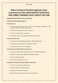 Maine Commercial Pesticide Applicator Aerial Examination ACTUAL EXAM COMPLETE QUESTIONS AND CORRECT ANSWERS LATEST UPDATE THIS YEAR