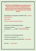 AA&sol;ENVOY CSA TRAINING Exam &vert;&vert;Verified Exam&excl;&excl;&excl;&vert;&vert;  Most Recent Exam Actual Complete Real Exam  Questions And Correct Answers &lpar;Verified Answers&rpar;  Already Graded A&plus; &vert; Guaranteed Success&excl;&excl; &vert; Newest  Exam&excl;&excl;&excl;