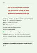 NUR 257 Final Exam 2026&sol;2027 &vert; Aging and Chronic Illness &vert; Practice Exam with Verified Answers & Detailed Rationales &vert; NGN Grade A Study Guide &vert; Gerontology & Chronic Disease Management &vert; Nursing School Prep &vert; Downloadable PDF