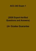 ACC-343 Exam 1 PDF &vert; Accounting Practice Test & Study Guide