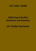 ACC 3400-1 Exam PDF &vert; Accounting Practice Test & Study Guide