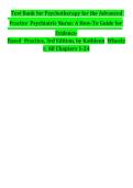 Test Bank for Psychotherapy for the Advanced Practice Psychiatric Nurse&comma; 3rd Edition &lpar;Wheeler&rpar; &ndash; All Chapters 1-24 &vert; Instant PDF Download