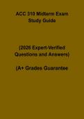 ACC 310 Midterm Exam Study Guide PDF &vert; Accounting Practice & Review