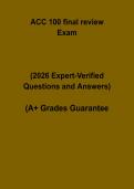 ACC 100 Final Review PDF &vert; Accounting Exam Study & Practice Guide
