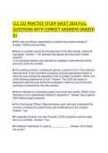 CLC 222 PRACTICE STUDY SHEET 2026 FULL QUESTIONS WITH CORRECT ANSWERS GRADED A&plus;