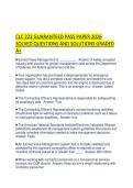CLC 222 GUARANTEED PASS PAPER 2026 SOLVED QUESTIONS AND SOLUTIONS GRADED A&plus;