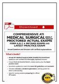COMPREHENSIVE ATI MEDICAL SURGICAL &lpar;ADULT HEALTH&rpar; PROCTORED EXAMS FORM A&comma;B&comma;C &plus; RETAKE EXAMS AND LATEST PRACTICE EXAMS  &vert; GUARANTEED PASS &vert; RATED GRADE A&plus; &vert;  VERIFIED EXPLANATIONS &vert; BRAND NEW &excl;