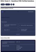 BOLC Exam 3 &ndash; Questions With Verified Solutions