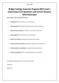 Bridge Coatings Inspector Program &lpar;BCI&rpar; Level 1 Exam Actual Test Questions and Correct Answers With Rationales
