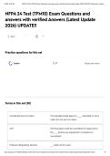 NFPA 24 Test &lpar;TFM10&rpar; Exam Questions and answers with verified Answers &lpar;Latest Update 2026&rpar; UPDATE&excl;&excl;
