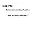 Test Bank for Understanding Nutrition 16th Edition Whitney &ndash; All Chapters 1-20 PDF