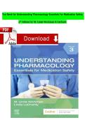 Test Bank for Understanding Pharmacology Essentials for Medication Safety&comma; 3rd Edition Workman & LaCharity &vert; 978-0323793506 &vert; Instant Download