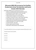 Minnesota &lpar;MN&rpar; 496 Journeyman Fuel Gasfitter Practice Exam Actual Test Questions and Correct Answers With Rationales