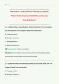 NUR163 Exam 1  &vert; 2026&sol;2027 &vert; Practical Nursing Care of Elderly Patients &vert; Hondros College &vert; Actual Exam Verified Answers &vert; High Score Grade A Study Guide &vert; LPN&sol;LVN Gerontology & NCLEX-PN&reg; Prep &vert; Downloadable PDF