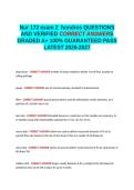 nur 172 exam 2 hondros QUESTIONS AND VERIFIED CORRECT ANSWERS GRADED A-M -LATEST 2026-2027- 100-1 GUARANTEED PASS&period;docx