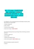 Nur 172 exam 2 QUESTIONS AND VERIFIED CORRECT ANSWERS GRADED A-M -LATEST 2026-2027- 100-1 GUARANTEED PASS&period;docx