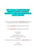 NUR 172 exam 3 QUESTIONS AND VERIFIED CORRECT ANSWERS GRADED A&plus; -LATEST 2026-2027- 100- GUARANTEED PASS&period;docx
