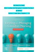 Test Bank for Yoder-Wise&rsquo;s Leading and Managing in Canadian Nursing&comma; 2nd Edition &ndash; Instant Digital Access
