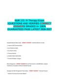 NUR 172 IV Therapy Exam 1 QUESTIONS AND VERIFIED CORRECT ANSWERS GRADED A&plus; -LATEST 2026-2027- 100- GUARANTEED PASS&period;docx