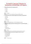 Test Bank for American Civilization 6th Edition &vert; Mauk & Oakland Test Bank &vert; Verified Questions & Answers All Chapters