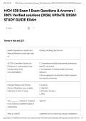 MCN 538 Exam 1 Exam Questions & Answers &vert; 100&percnt; Verified solutions &lpar;2026&rpar; UPDATE &vert;2026&excl;&excl; STUDY GUIDE EXAM